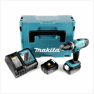 Makita DHP 453 RTJ Akku Schlagbohrschrauber 18V 42Nm + 2x Akkus 5,0Ah+ Ladegerät Im Makpac 2 9