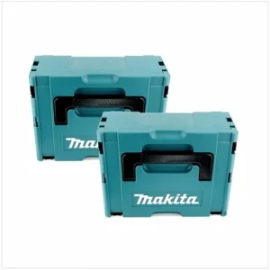 2x Makita Kunststoff Werkzeug Koffer MAKPAC 2 – Ohne Einlage 13