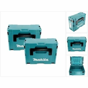 2x Makita Kunststoff Werkzeug Koffer MAKPAC 2 – Ohne Einlage 15