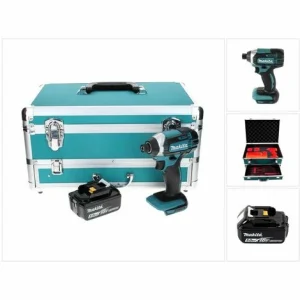 Makita DTD 152 T1TX Akku Schlagschrauber 18 V 165 Nm + 1x Akku 5,0 Ah + 70 Tlg. Bit Bohrer Set + TX Alu Koffer – Ohne Ladegerät 15