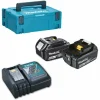 MAKITA Energiepaket 18 V 6 Ah Li-Ion 2 Akkus BL1860B + 1 Ladegerät + MAKPAC Box – 198116-4 7