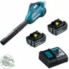 Makita Akku-Gebläse 2x 18 V DUB362Z + 2x Akku 5,0 Ah BL1850b + Ladegerät DC18RC 19
