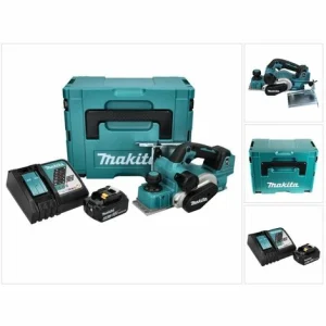 Makita DKP 181 RG1J Akku Hobel Falzhobel 82 Mm 18 V Brushless + 1x Akku 6,0 Ah + Ladegerät + Makpac 11