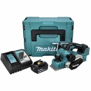 Makita DKP 181 RG1J Akku Hobel Falzhobel 82 Mm 18 V Brushless + 1x Akku 6,0 Ah + Ladegerät + Makpac 13
