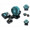 Makita DCF 102 RG Akku Ventilator Lüfter 18 V 18 Cm + 2x Akku 6,0 Ah + Ladegerät 5