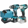 MAKITA 18V Akku-Kombo-Kit Bohrschrauber DLX2452TJ | DDF485 + DTW300 | 2x Akku 5,0 Ah MAKPAC 19